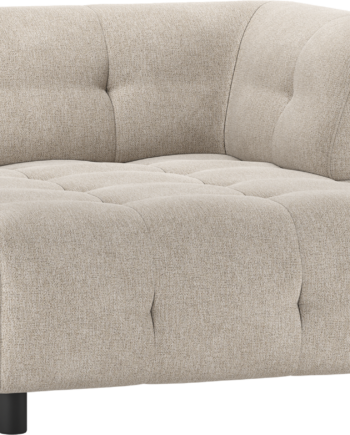 Chaiselong Sofa Woood Louis Pers Modulær Højre Armlæn Lysegrå Fladvævet
