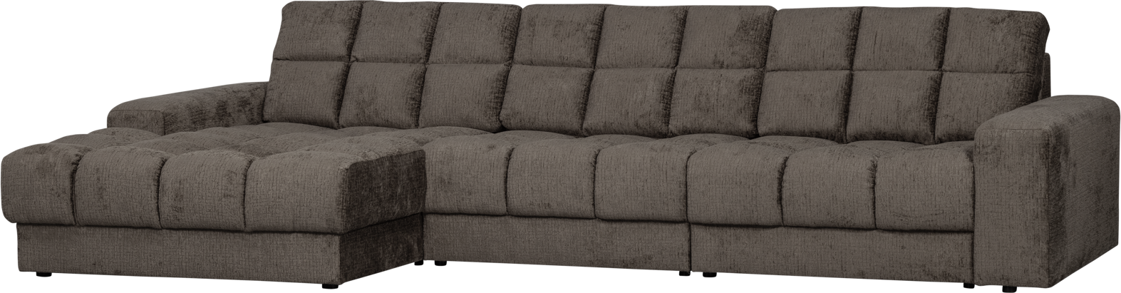 Chaiselong Sofa Woood Second Date Venstrevendt Grå Velour 316 Bred