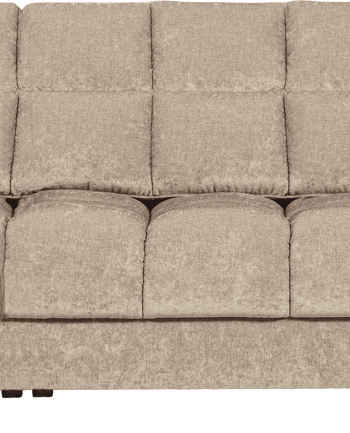 Chaiselong Sofa Woood Second Date Venstrevendt Nougat Polyesterstof 316x162x78