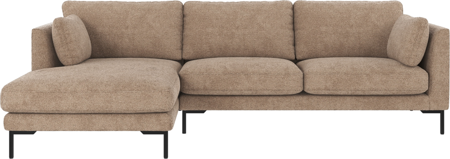 Chaiselongsofa Venstrevendt Sofa Med Chaiselong Rowico Corwin Grå Beige Robin Stof Sorte Metalben