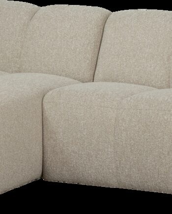 Chaiselongsofa Woood Mojo Personers Med Venstrevendt Chaiselong Beige Boucl Justerbare Armlæn B284 D160 100 Polyester