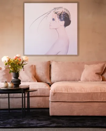 Chelsey Flamingo Fløjl Flydersofa Personers Sofa Scandinavian Living 244 112  Møbelsalg