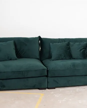Chelsey Flydersofa Personers Sofa Grøn Velour Scandinavian Living 244 112  Møbelsalg