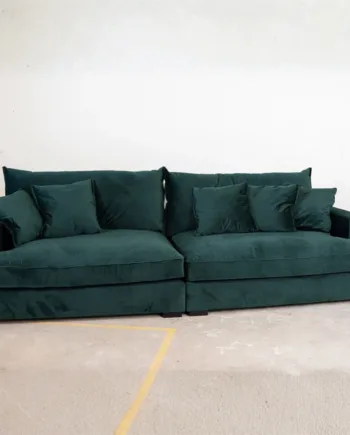 Chelsey Flydersofa Personers Sofa Grøn Velour Scandinavian Living 279 117  Møbelsalg