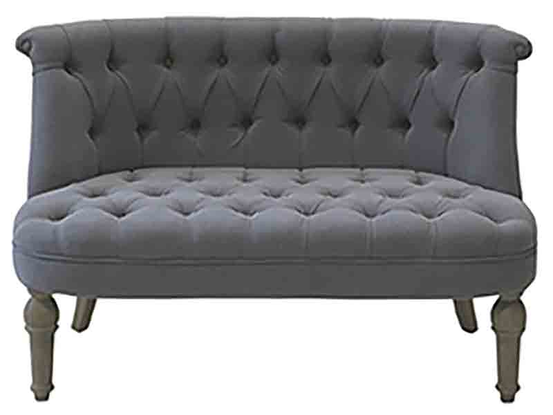 Chic Antique Fransk Sofa Grå Hørstof 110