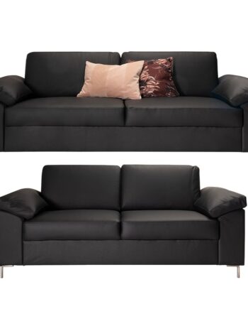 Construct  5pers Sofa Ben Sort Læder Fargo Arm