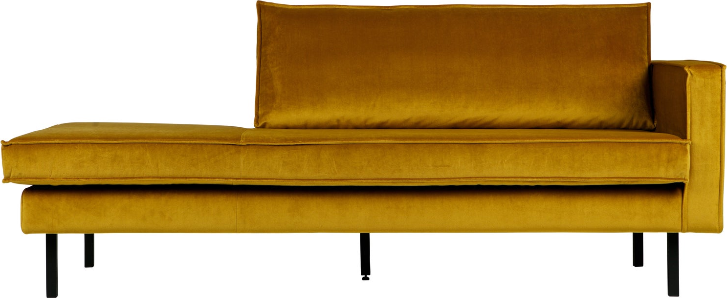 Daybed Woood Rodeo Højrevendt Oker Velour Chaiselong 203