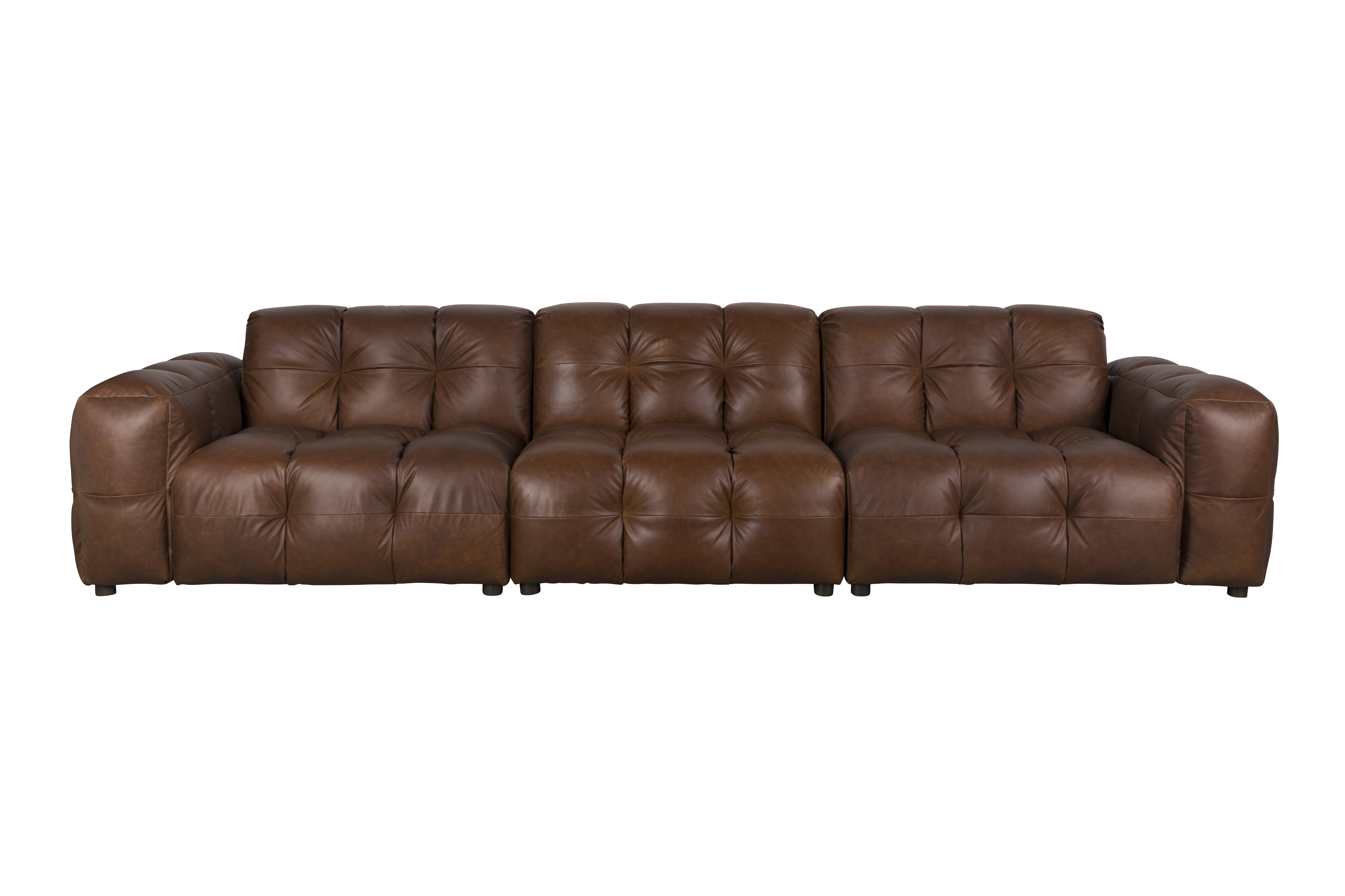 Dutchbone Hackman Modul Pers Sofa Chokolade Brun Læder Træ