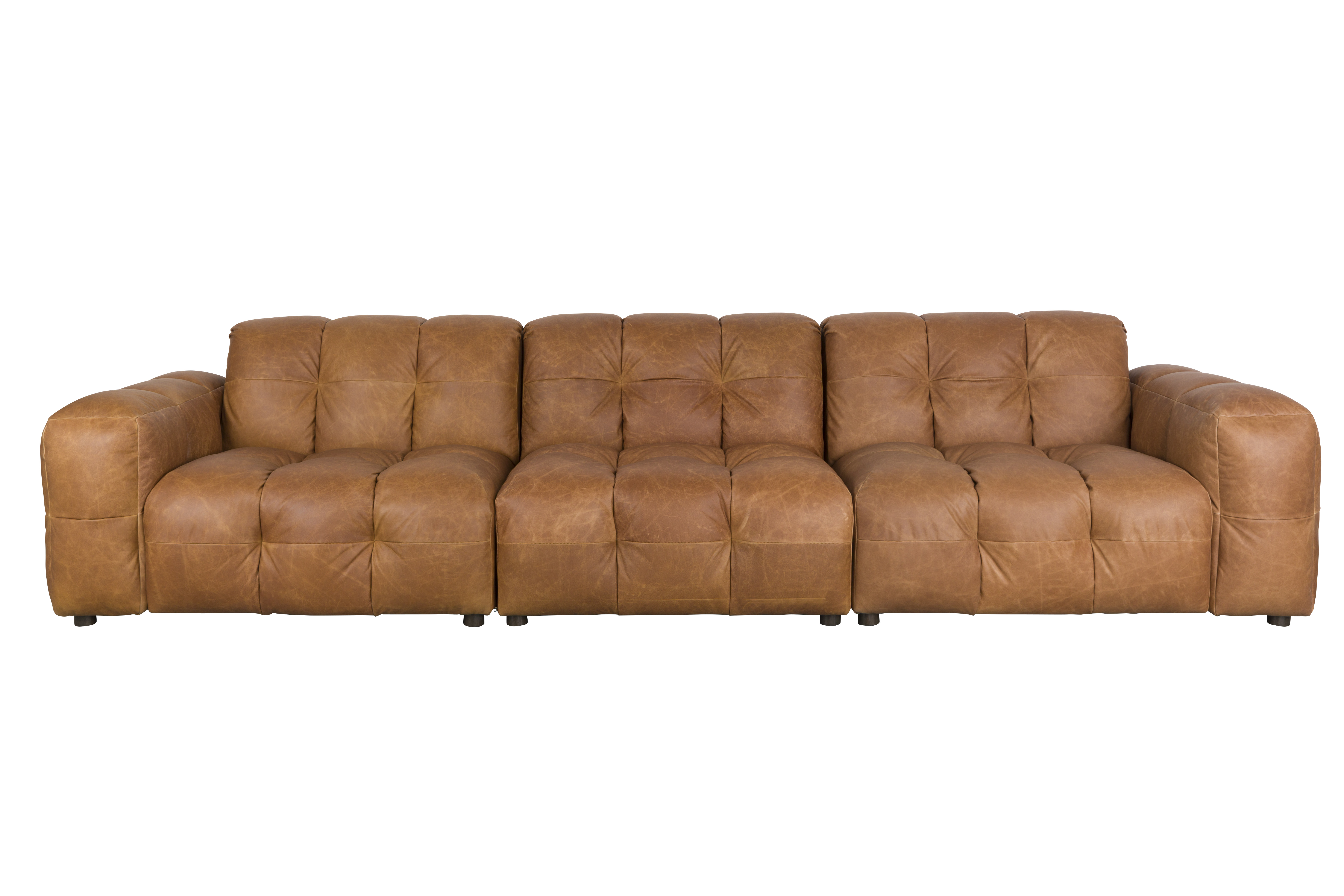 Dutchbone Hackman Modul Pers Sofa Cognac Læder Træ