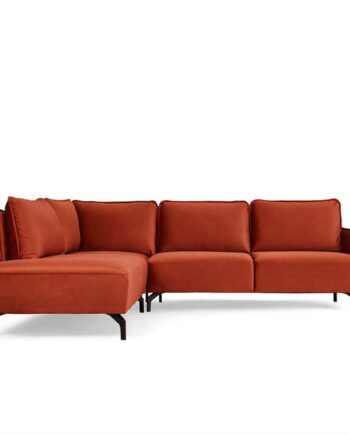 Erling Christensen Møbler Bella Hjørnesofa Orange Velour Højrevendt : Erling Christensen Møbler : Erling Christensen Møbler