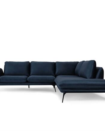 Erling Christensen Møbler Portimao Hjørnesofa Mørkeblå Velour Højrevendt : Erling Christensen Møbler : Erling Christensen Møbler