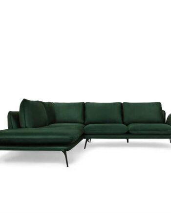 Erling Christensen Møbler Portimao Hjørnesofa Mørkegrøn Velour Venstrevendt : Erling Christensen Møbler : Erling Christensen Møbler