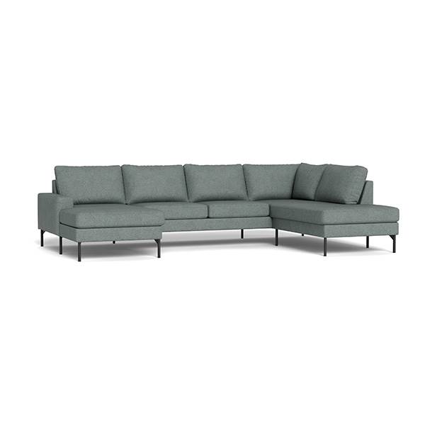 Erling Christensen Møbler Sindal Sofa Med Chaiselong Open End Mouse Grey : Erling Christensen Møbler : Erling Christensen Møbler