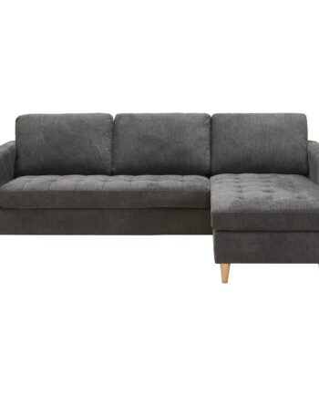 Firenze Sofa Sofa Mørkegrå Med Natur Træben Hn1045