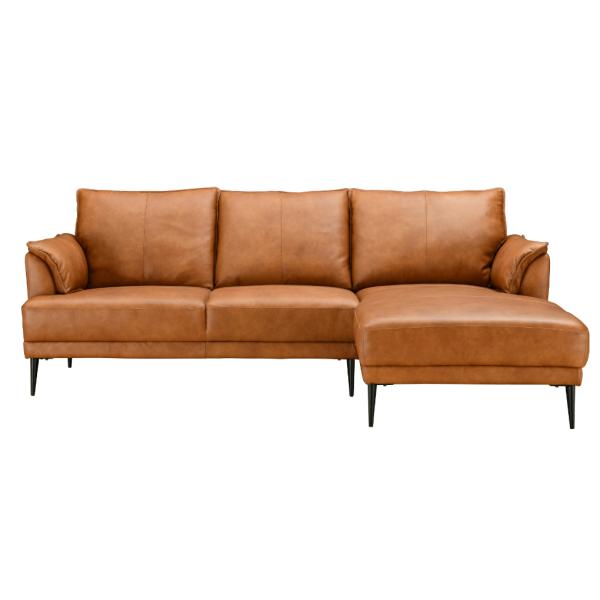 Furnhouse Soul Højrevendt Læder Cognac 233x153x85cm