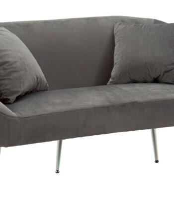 Glam Sofa Sølv Fyrretræ Træ Mdf Polyester Metal 137x69x79