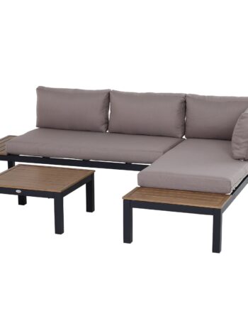 Havemøbelsæt Til Personer Med Sidebord Sofa Med Hynder Udendørs Aluminium 164
