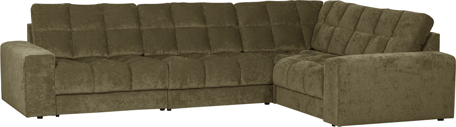 Hjørnelounge Sofa Højrevendt Woood Second Date Grøn Polyester 78x212x316