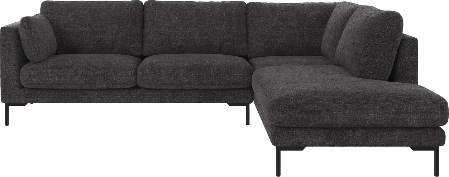 Hjørnesofa Hjørnemodul Rowico Corwin Højrevendt Mørkegrå Robin Stof 266x226