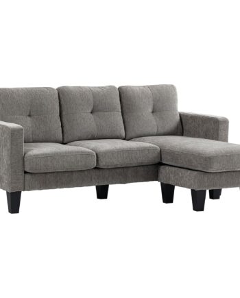 Hjørnesofa Hjørnesofa Med Vendbar Chaiselong Formet Sofa Polstring Linnedlook 186 130 Brun