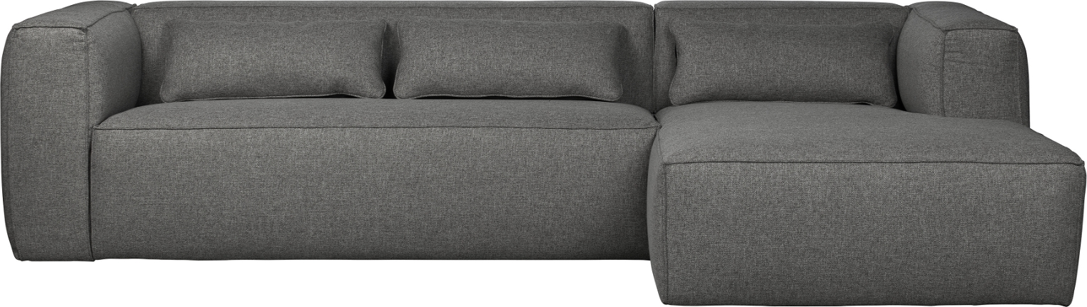 Hjørnesofa Højrevendt Woood Exclusive Bean Grå Stof 305175