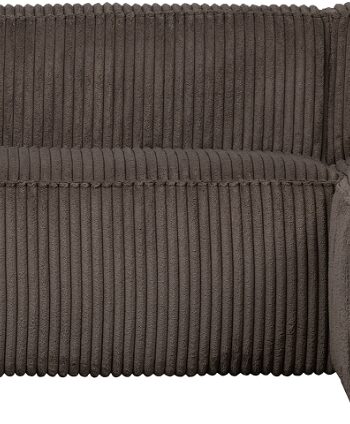 Hjørnesofa Højrevendt Woood Exclusive Bean Ribfløjl 100 Polyester Mørkebrun Sofa