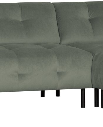 Hjørnesofa Højrevendt Woood Exclusive Lloyd Fløjlssofa Bleg Grøn 77x267x205