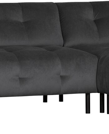 Hjørnesofa Højrevendt Woood Exclusive Lloyd Mørkegrå Loma Vasket Fløjl 267x205