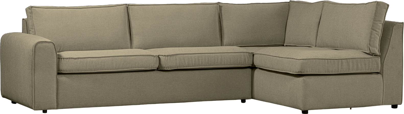 Hjørnesofa Højrevendt Woood Freek Lysegrøn Polyester L284 B175 H80