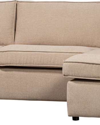 Hjørnesofa Højrevendt Woood Freek Varm Beige Polyester 284x175