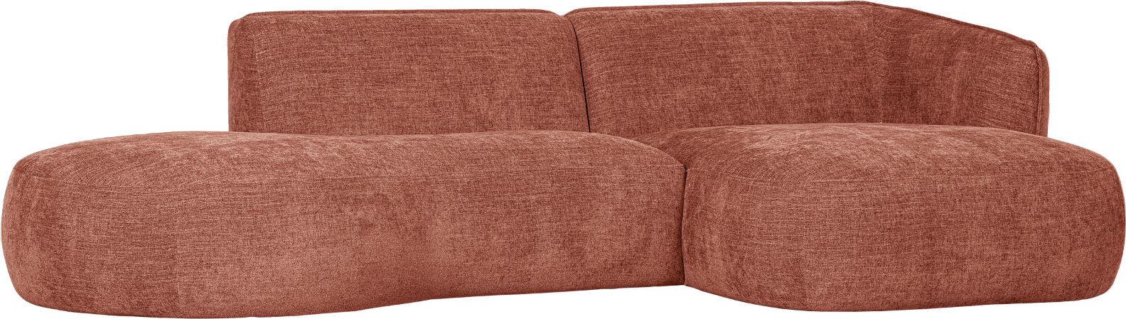 Hjørnesofa Højrevendt Woood Polly Rosa Polyester H71xb150xl278