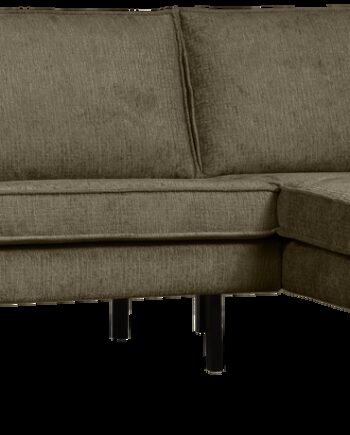 Hjørnesofa Højrevendt Woood Rodeo Loungesofa Grøn Bonsai Strukturvelour 85266213
