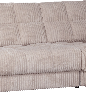 Hjørnesofa Højrevendt Woood Second Date Naturfarvet Fløjl Polyester H78b212l316