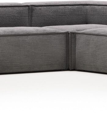 Hjørnesofa Kave Home Blok Fløjlssofa Polstret Grå 320x290