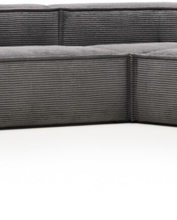 Hjørnesofa Kave Home Blok Modulopbygget Fløjlssofa Grå 290x230