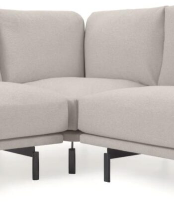 Hjørnesofa Kave Home Galene 207x207 Beige Polstret Nordisk Design Bæredygtig Genbrugsmateriale