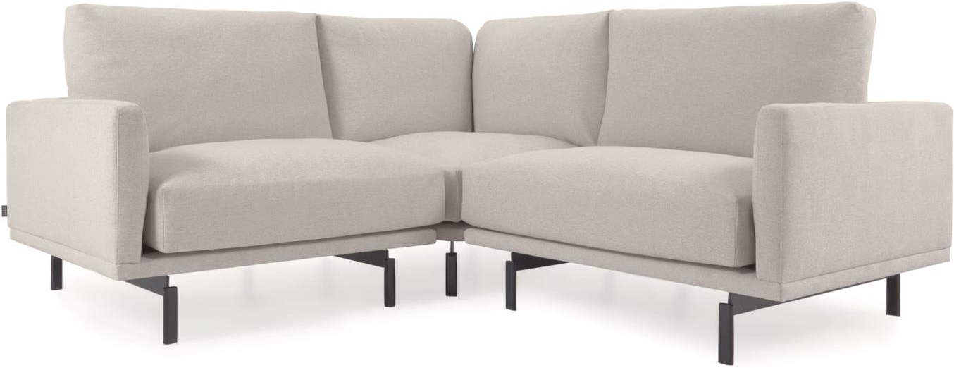 Hjørnesofa Kave Home Galene 207x207 Beige Polstret Nordisk Design Bæredygtig Genbrugsmateriale