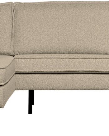 Hjørnesofa Loungesofa Woood Rodeo Boucl Beige 266x213 Venstre