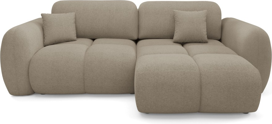 Hjørnesofa Maison Vell Lunelle Loungesofa Quelle Stof 100 Polyester Sovefunktion 200x140 Opbevaring Vendbar