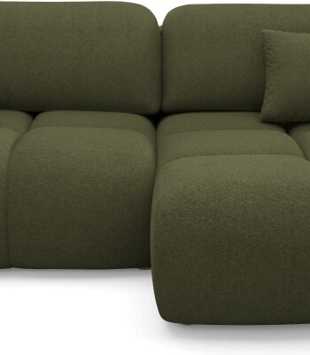 Hjørnesofa Maison Vell Lunelle Loungesofa Sovefunktion 200x140 Stof Quelle Olivengrøn