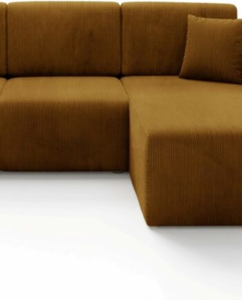 Hjørnesofa Maison Vell Sorella Loungesofa Med Sovefunktion Poso Corduroy Stof B245xd185 Opbevaring