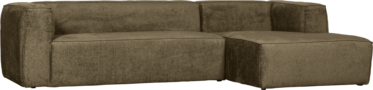 Hjørnesofa Med Chaiselong Woood Bean Velour Grøn Højrevendt 305x175