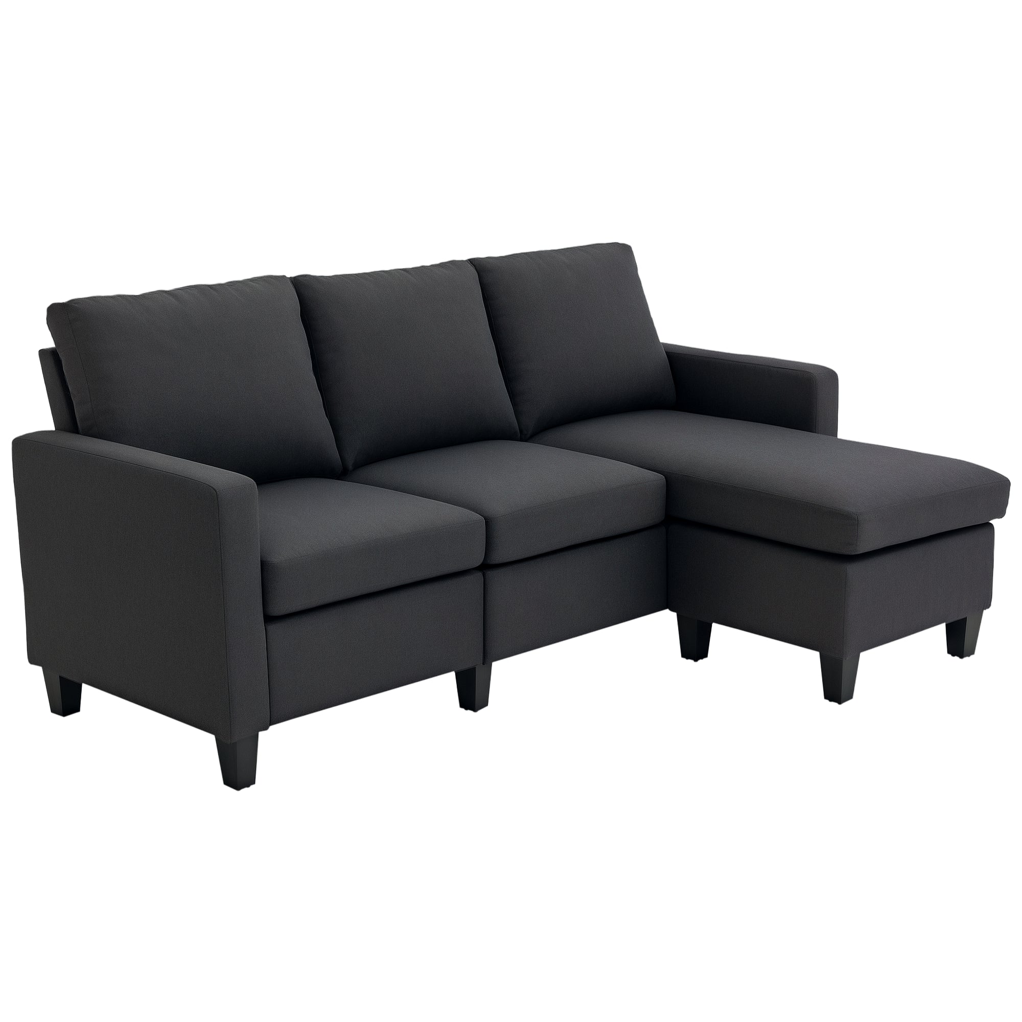 Hjørnesofa Med Sovefunktion Personers Sofa Hynder Hjørnesofa Formet Sofa Til Stue Soveværelse 197 139 Hør Mørkegrå