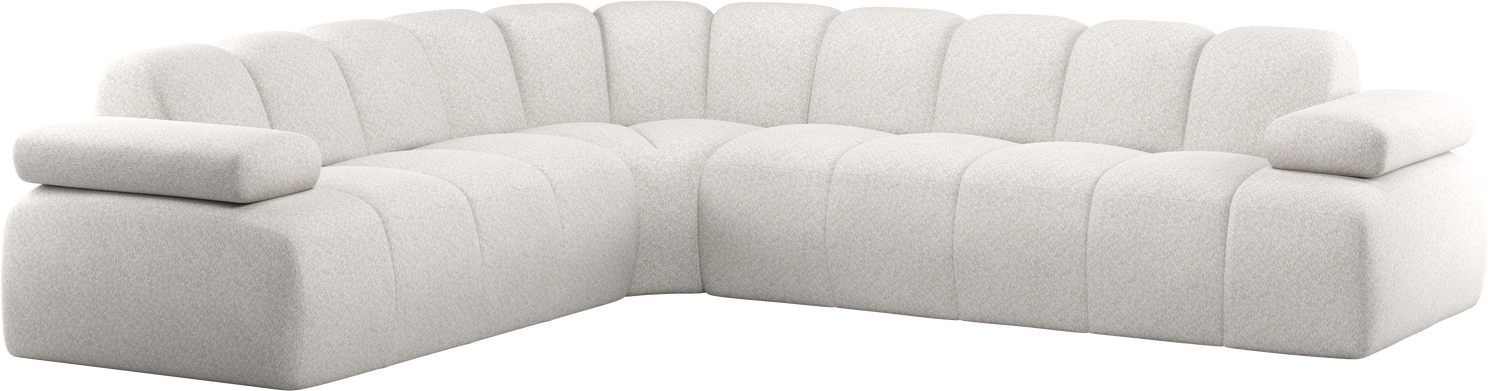 Hjørnesofa Modulsofa Woood Mojo 310x230 Ecru Valley Chenille 100 Polyester Venstremodul