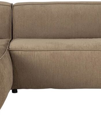 Hjørnesofa Personers Zuiver Fat Freddy Venstrevendt Brungrå Polyesterstof 72x308x188
