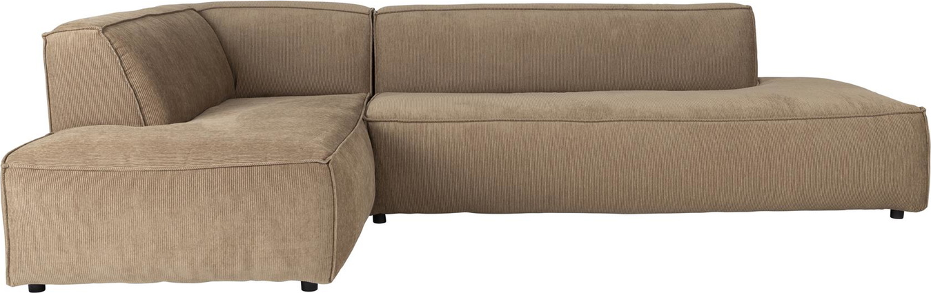 Hjørnesofa Personers Zuiver Fat Freddy Venstrevendt Brungrå Polyesterstof 72x308x188