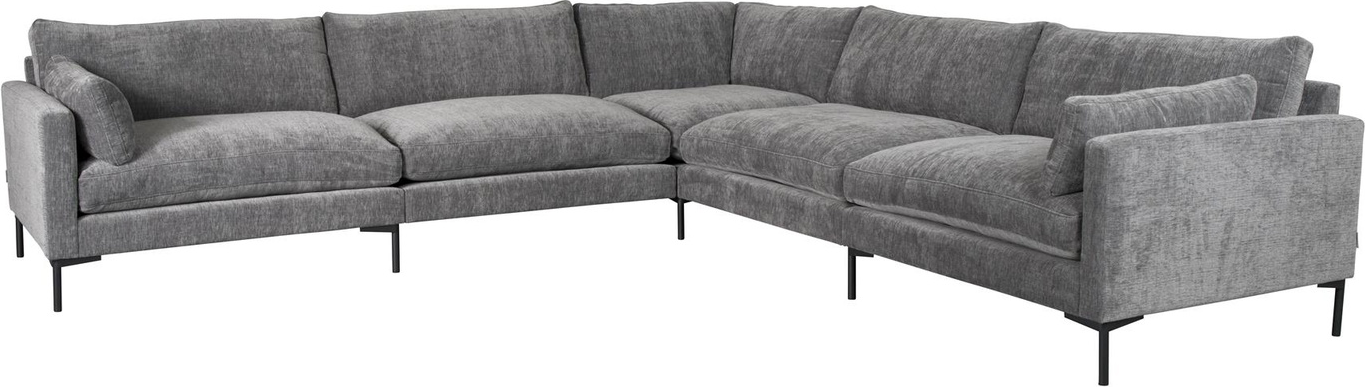 Hjørnesofa Personers Zuiver Summer Mørkegrå Stof 318 Bred