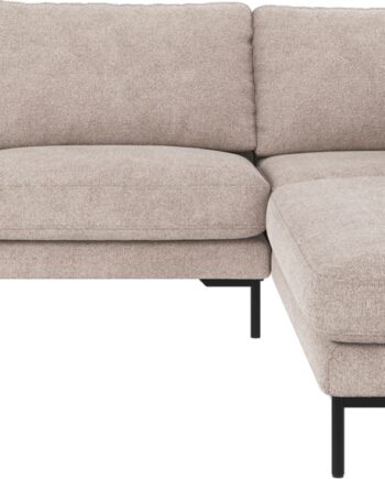 Hjørnesofa Rowico Corwin Højrevendt Lysegrå Sort Greg Stof 83x266x226