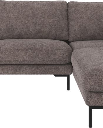 Hjørnesofa Rowico Corwin Højrevendt Mørkegrå Anna Polyester 266x226 Metalstel
