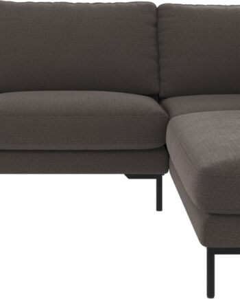 Hjørnesofa Rowico Corwin Rita Mørkegrå Sort Højrevendt Chaiselounge 266x226